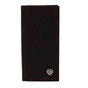 NEW ARIAT youth shield concho leather wallet in brown rowdy